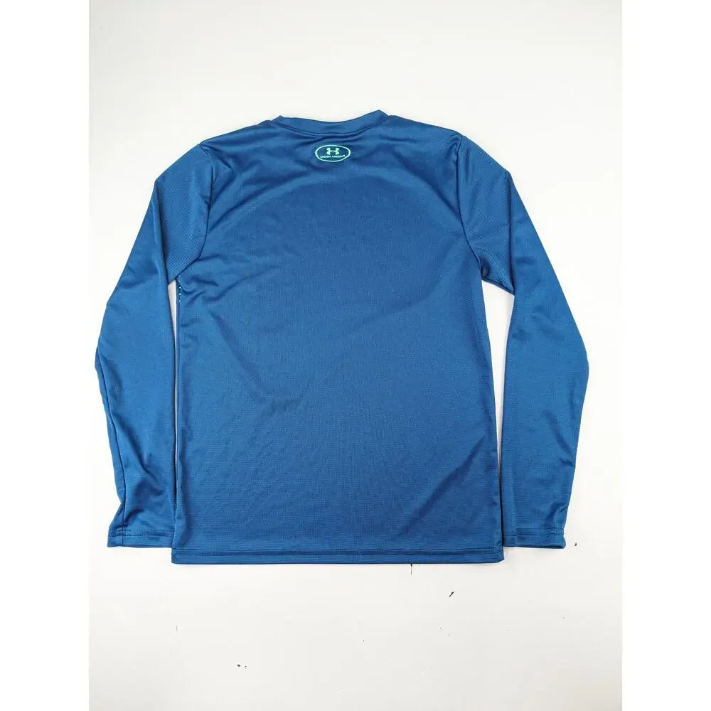 Under Armour Blue Athletic LS Shirt - Youth Large